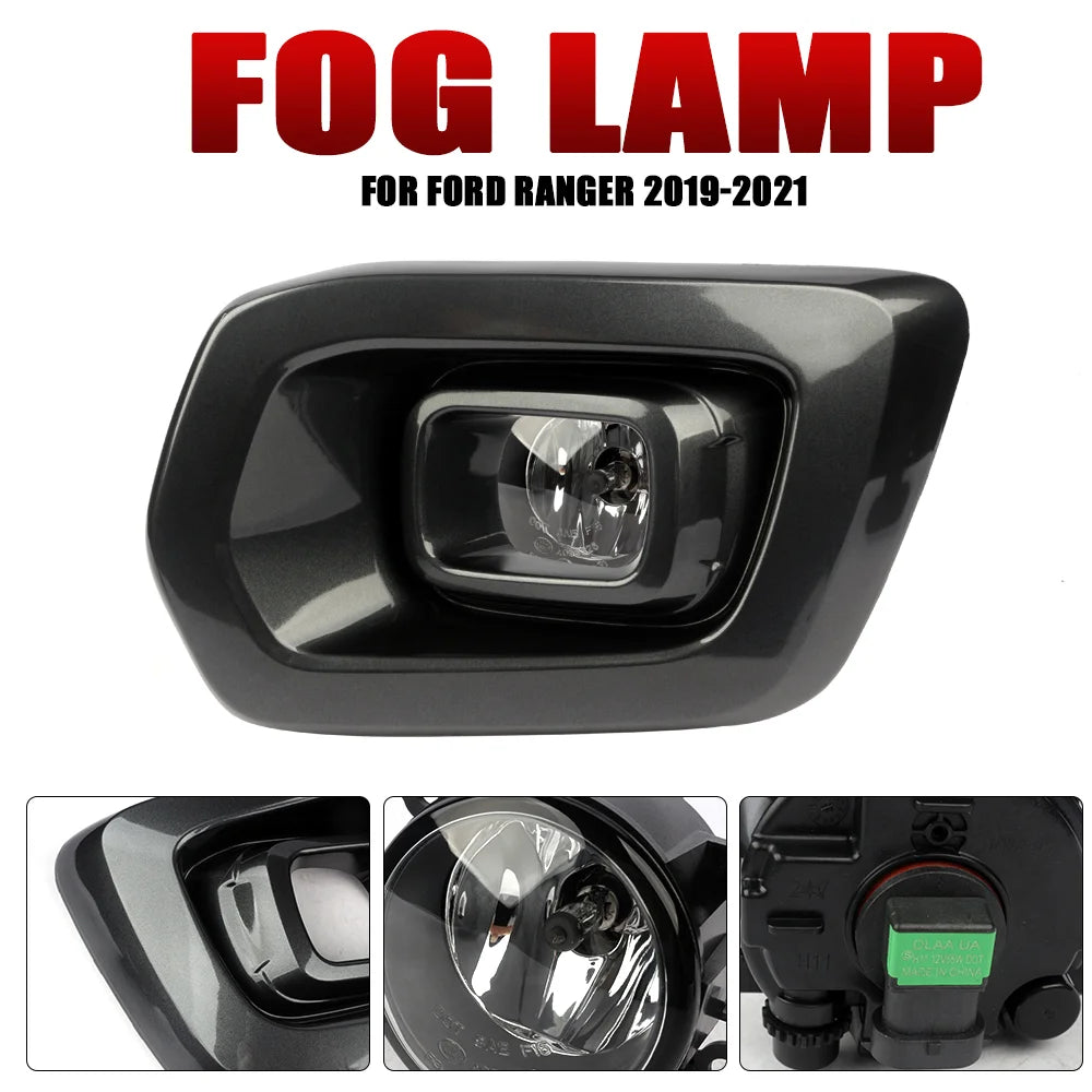 For 2019-2021 Ford Ranger Front Bumper Fog Full Set Driving