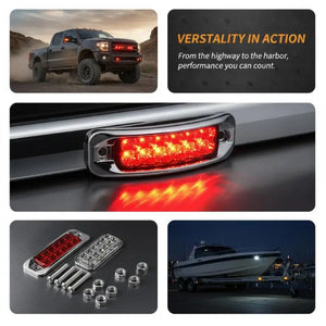 2PCS 12 24V Clearance Amber Side Marker Turn Signal
