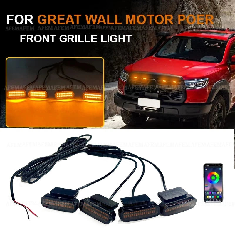 For Great Wall Motor Poer LED Front Grille Daytime Running Wheel