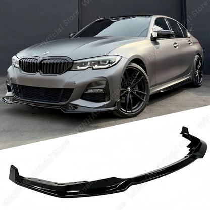 For BMW G20 M Pack 320I 3PCS Front Bumper Lip Splitter Spoiler