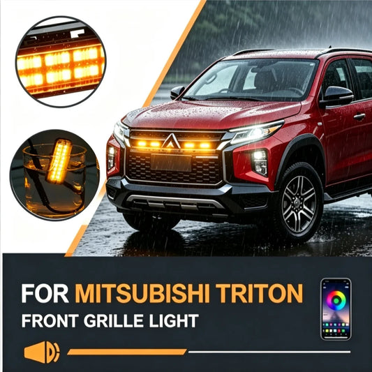 For Mitsubishi Triton Center Front Grille Small Amber Front