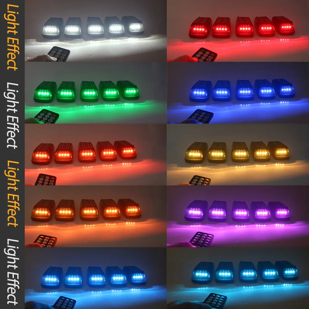 5PCS APP Remote Roof Upgrade RGB Cab Trucks Wireless