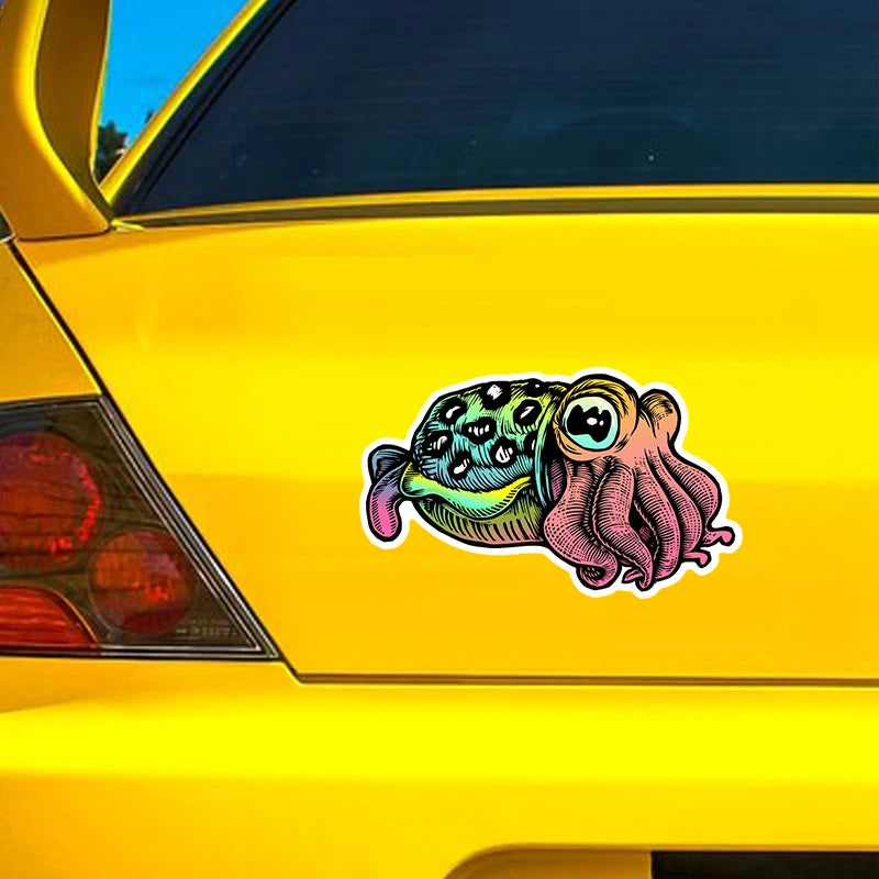 self-adhesive Decal Cuttlefish Sticker Waterproof Decors On