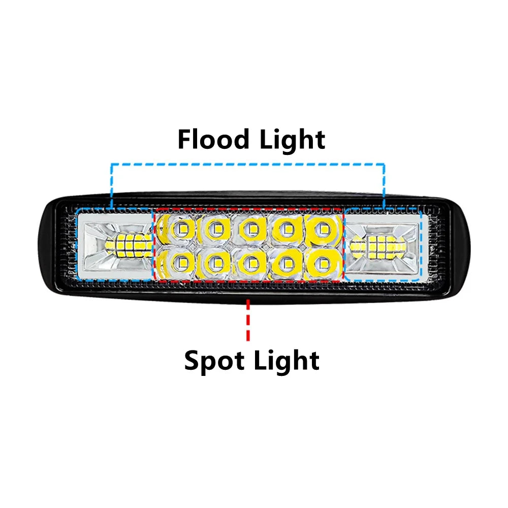 1PC 12V 60V Motorcycle Additional Low Beam Ebike Headlight
