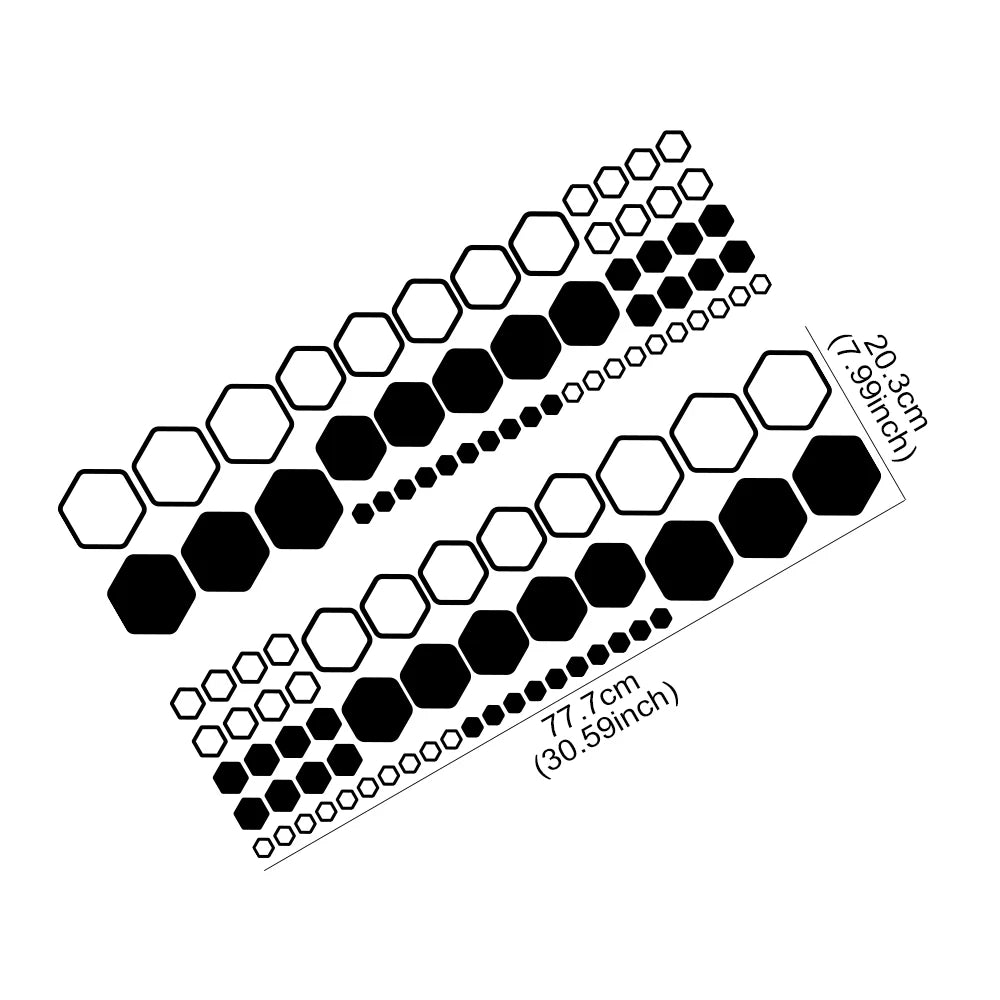 Creative Honeycomb Hexagon Vinyl Decals Waterproof Polygonal