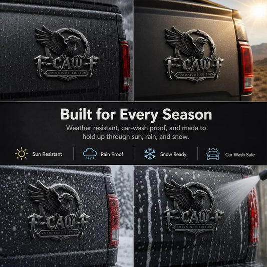 For Vehicle Self-adhesive Humor Crow Automotive Emblem Wing