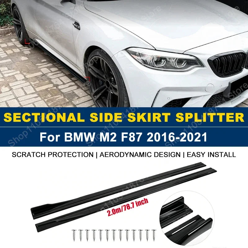 For BMW M2 F87 2016-2021 2017 2M 78.7 Side Skirts Extension