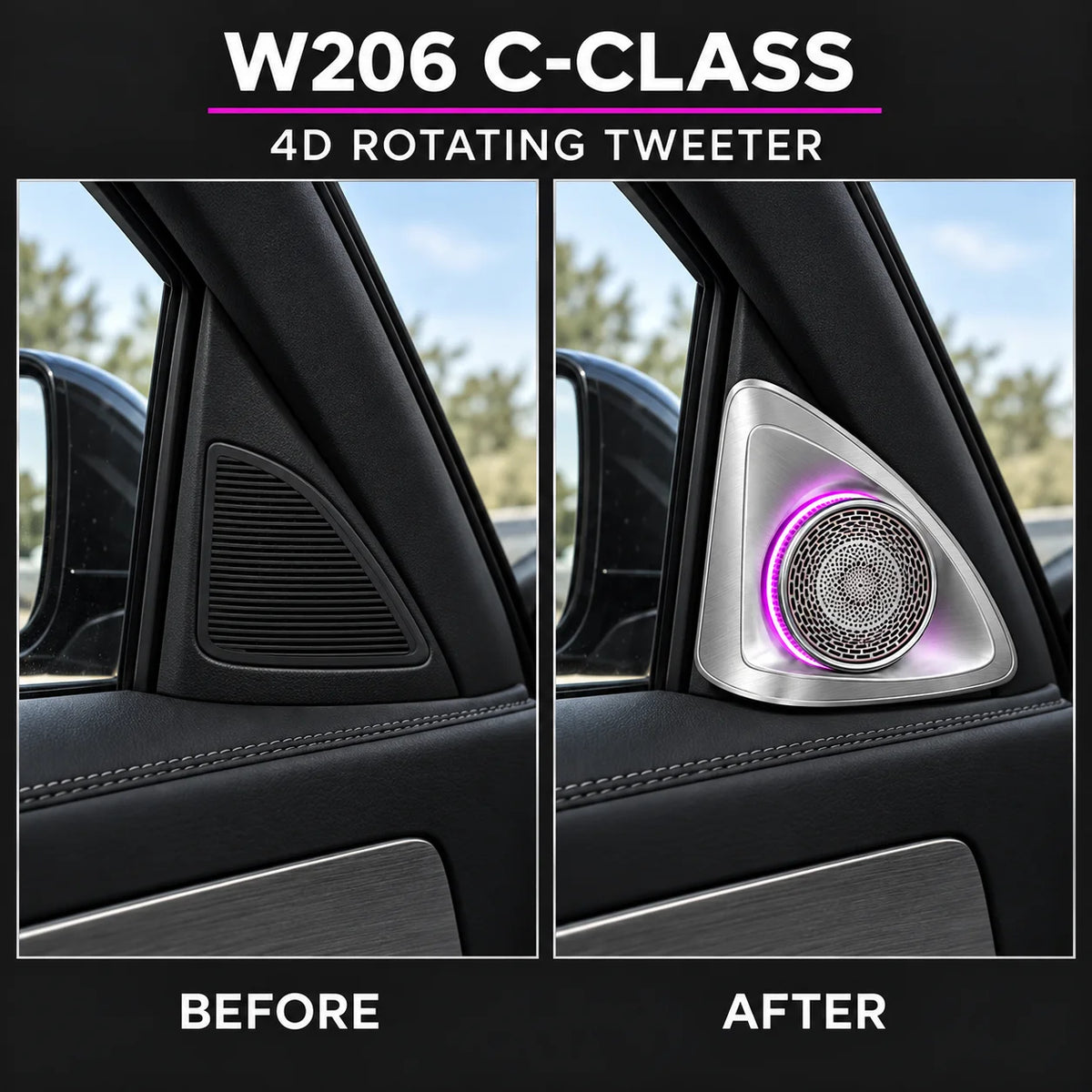For Mercedes-Benz C-Class W206 2022-2025 4D Rotating Tweeter