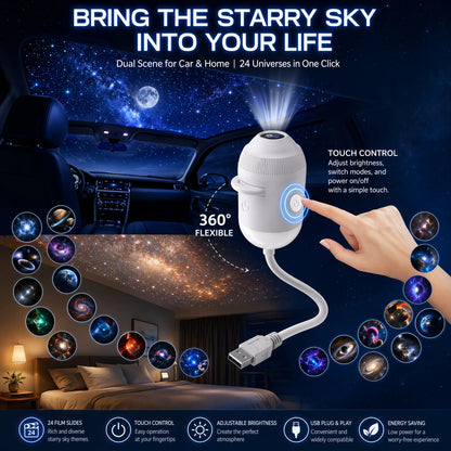 For Bedroom Auto Atmosphere Lamp USB Star Projector 24 In Touch