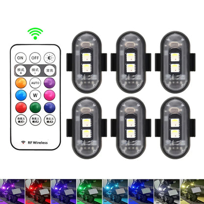 RGB Strobe Motorcycle Flash Position Wireless Aircraft Airplane