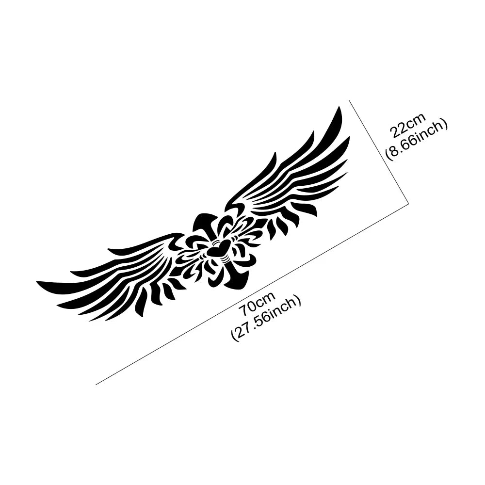For Hood Body Door Windows Auto Hood Stickers 70x22cm Angel