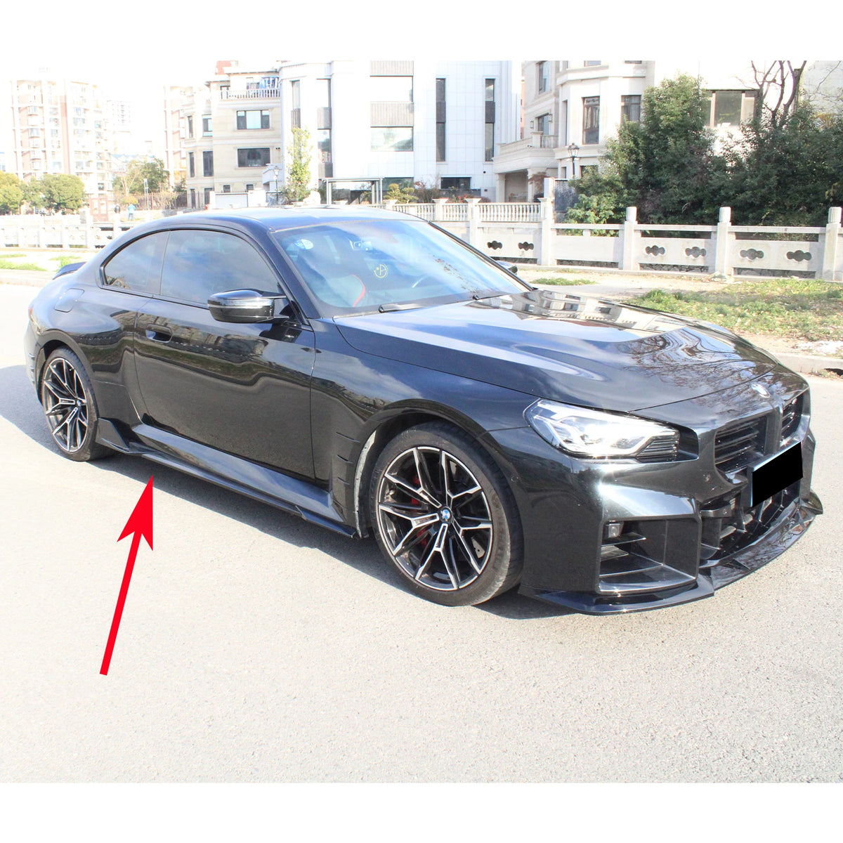 For BMW M2 G87 2023-2025 Side Skirts Winglet Extension Spoiler
