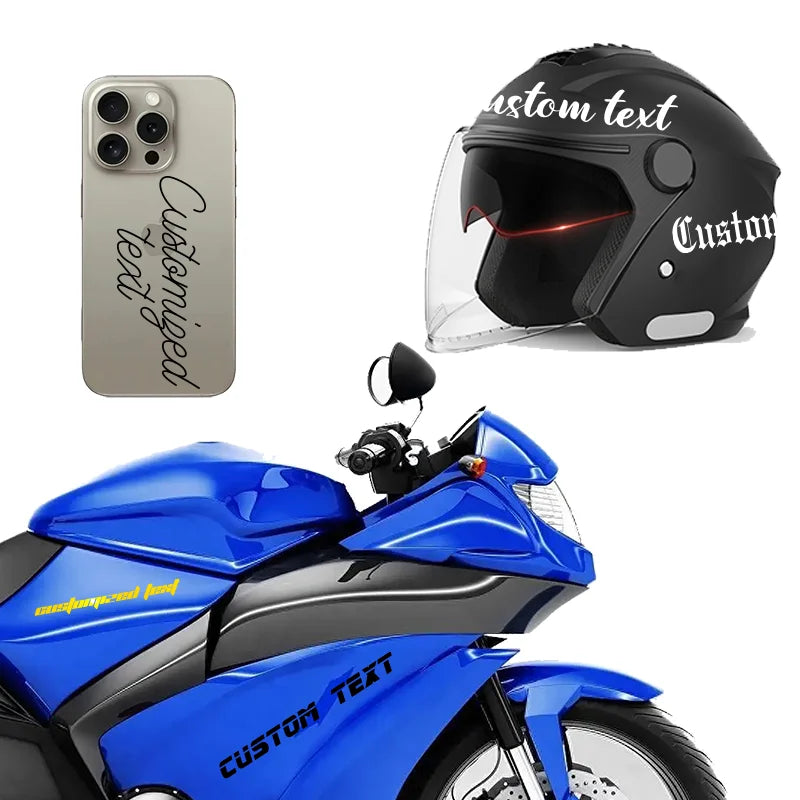 Custom Personality Text Name Sticker Windshield Bumper