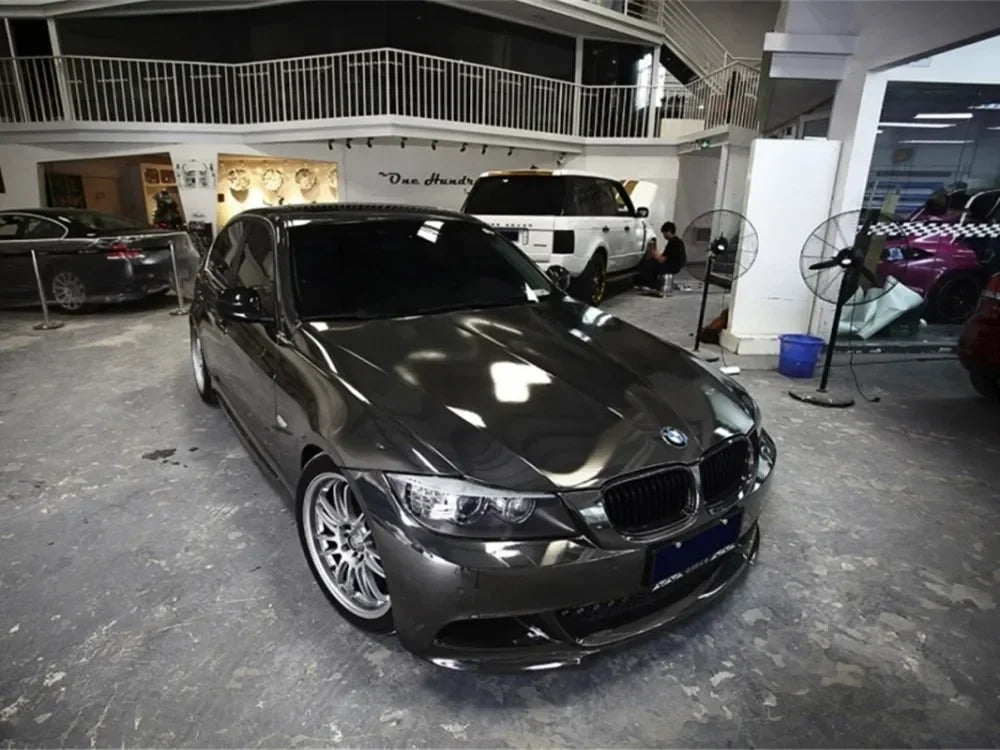 Stretchable Black Glossy Silver Mirror Chrome Vinyl Film Wrap