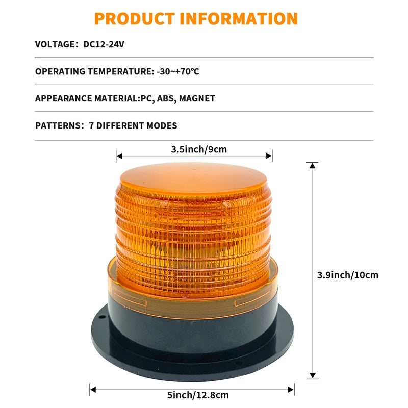 Emergency 360 Full Coverage Flashing Strobe Warning IP67