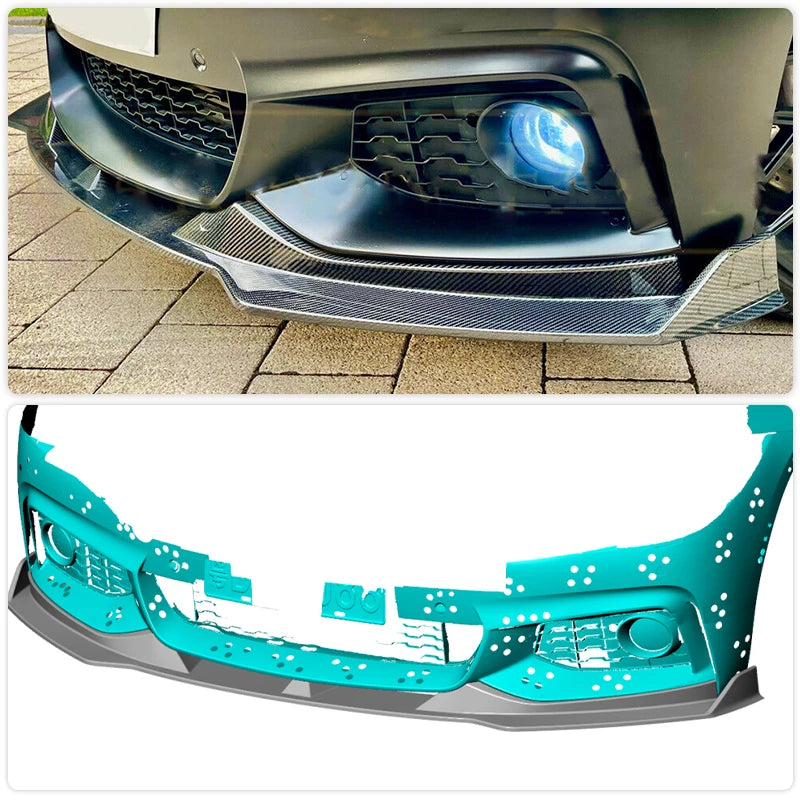 For BMW 4-Series F32 F33 F36 Carbon Fiber Front Bumper Lip