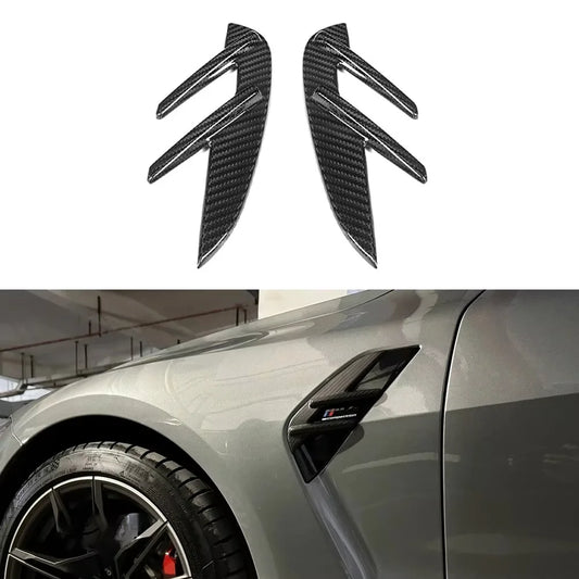 For BMW M3 M4 G80 G82 2021 Genuine Dry Carbon Fiber Fender Vent
