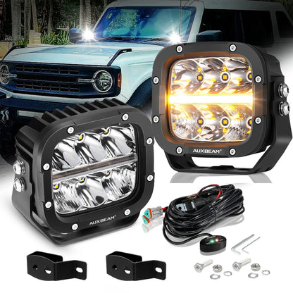 Auxbeam Inch 132W Offroad Work Square Spot Flood Combo