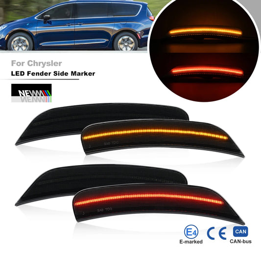 For Chrylser Pacifica 2017-2023 Voyager Minivans Smoked F R