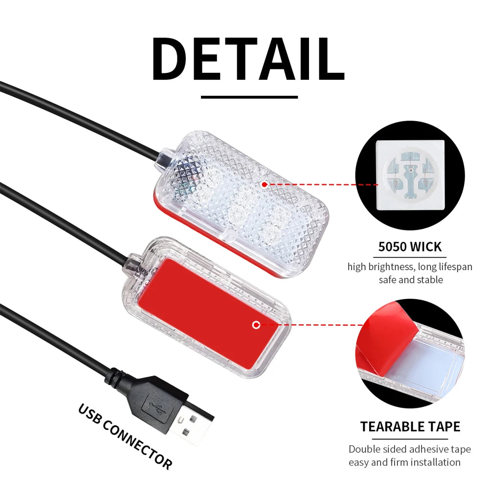 Footwell Lighting Interior Ambient USB Cig Environment Strips