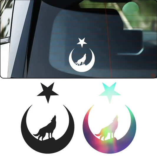 Interesting Wolf Moon Star Great Turk Turkey Turkish Sticker
