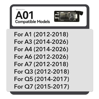 For Audi A1 A3 A4 A5 Piece License Plate Projection A6 A7 Q2 Q3