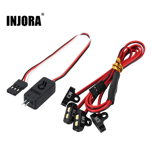 For 1 10 Rc Crawler White Injora 4LED Rock Kit Yellow