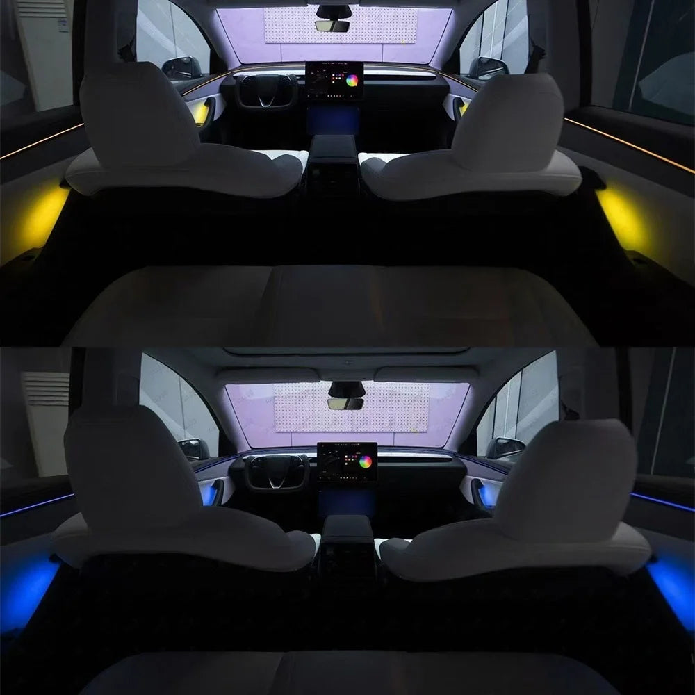 For Tesla Model Y Juniper Model Handle Ambient Highland