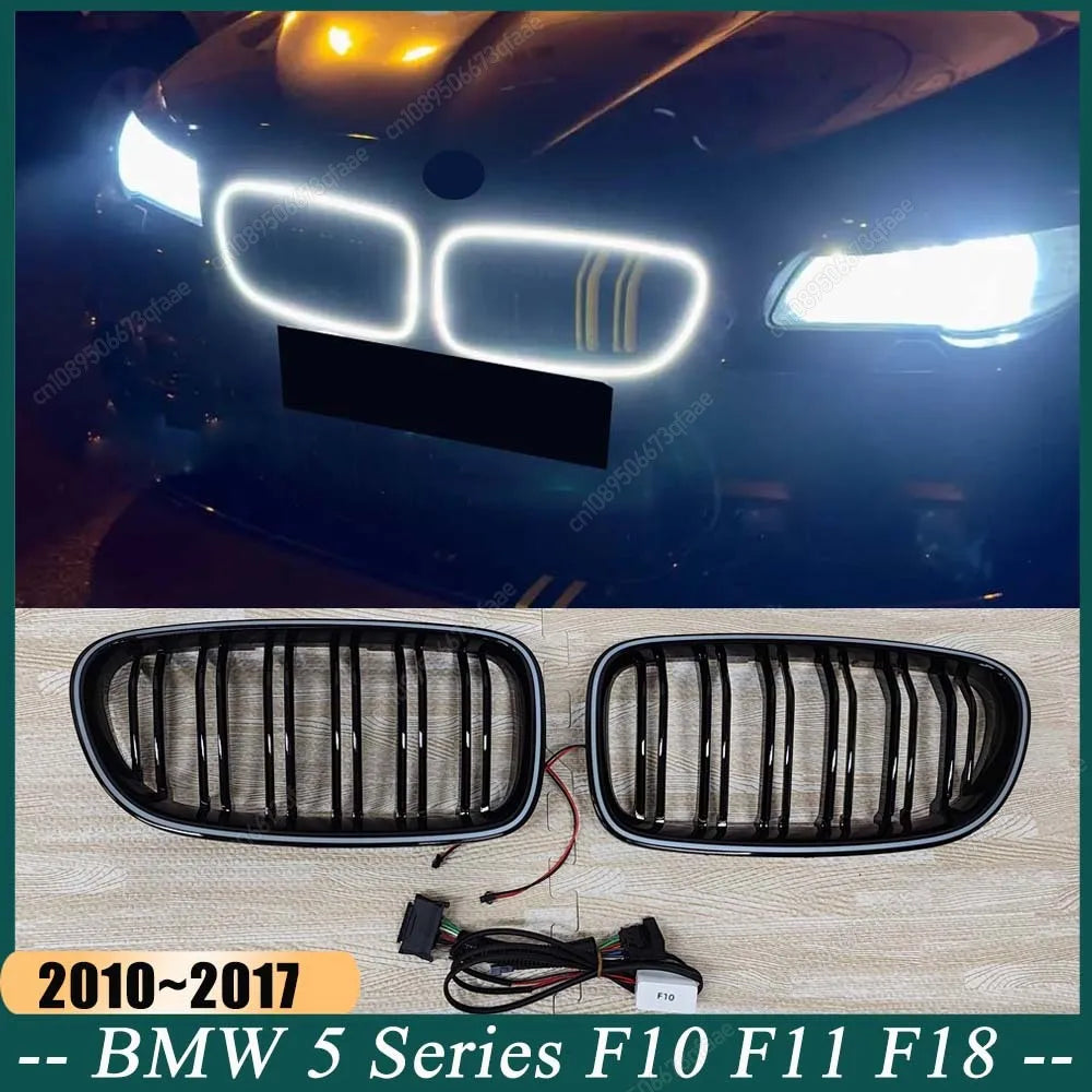 For BMW 5 Series F10 F11 Double Line Front Luminous Grille