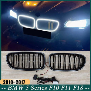 For BMW 5 Series F10 F11 Double Line Front Luminous Grille