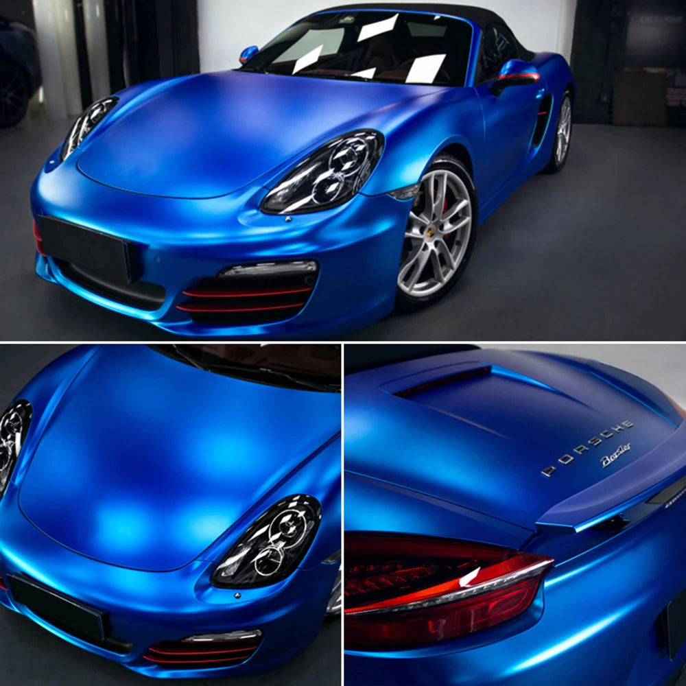 152CM Ice Satin Chrome Vinyl Wrap Decal Metallic Matt