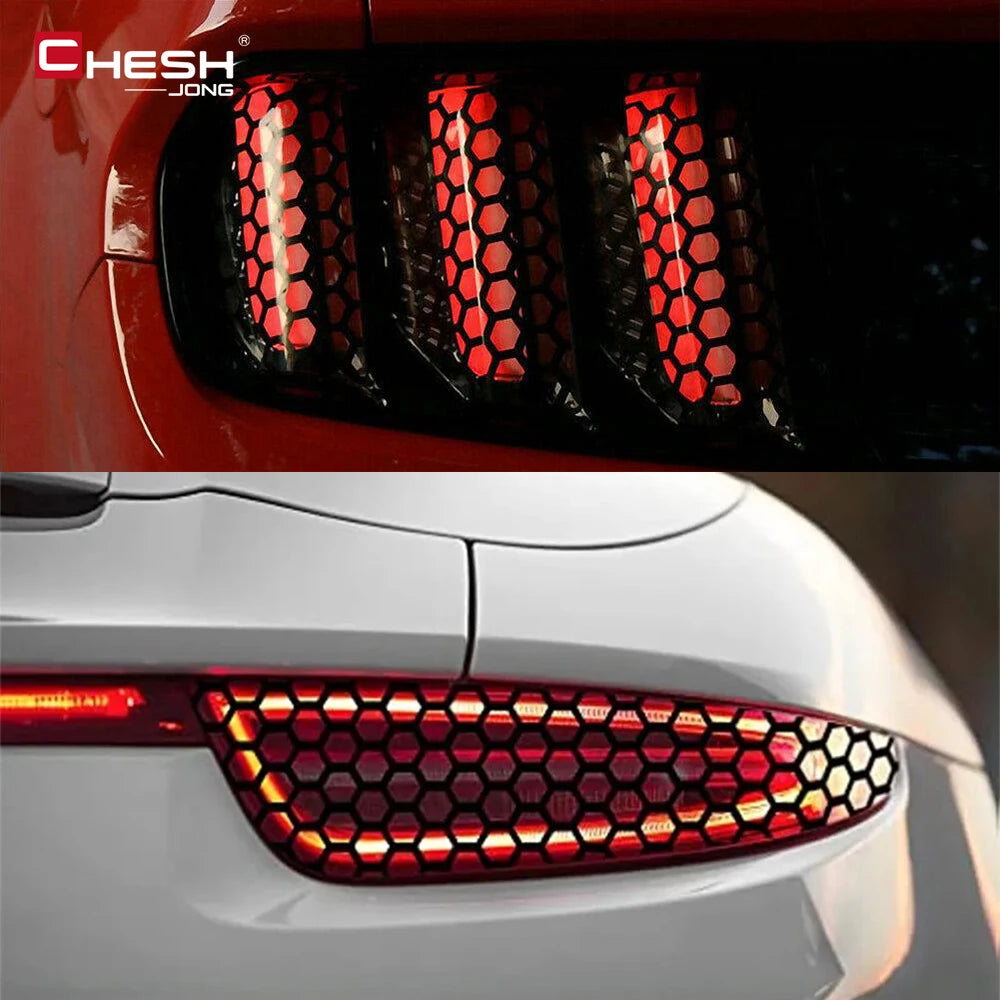 For Auto Motorcycle Diy Exterior Decoration Honeycomb Front Rear