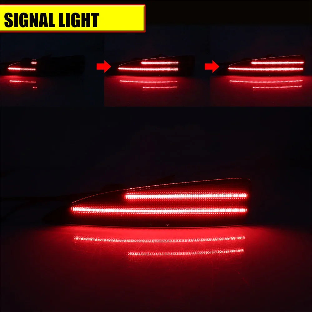 For Toyota Yaris 2012 2013 2014 Red Rear Bumper Reflector Tail