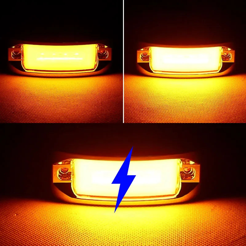 For Trailer 10PCS Low Flash Side Marker Square Halo Turn Signal
