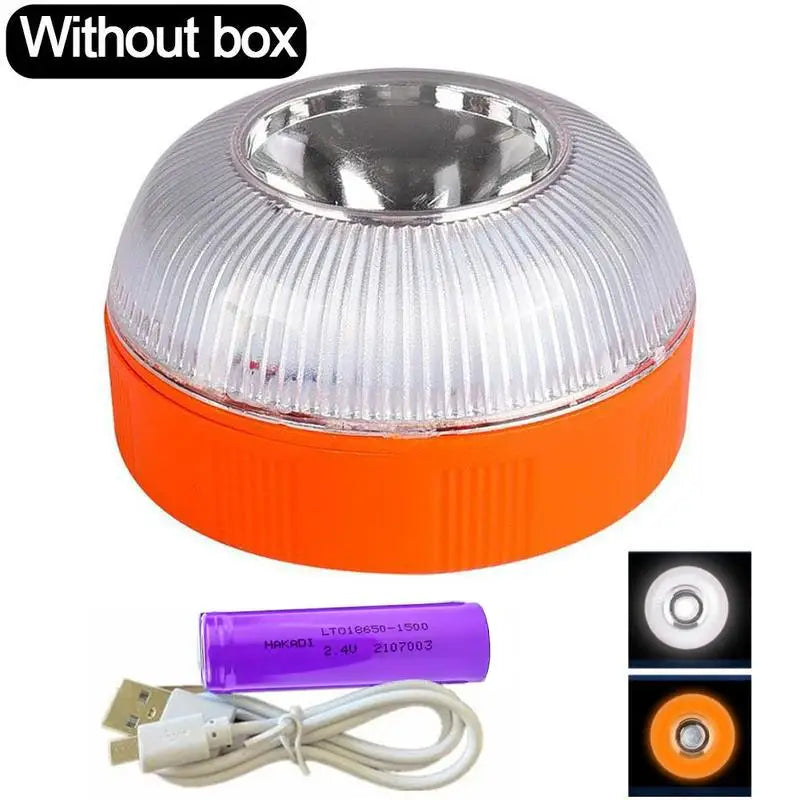 One spanish-made Emergency V16 Certified White Yellow Flashing