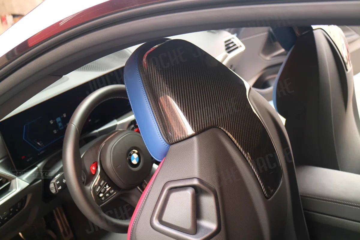 For BMW G80 M3 F91 F92 Dry Carbon Interior SEAT Back Covers