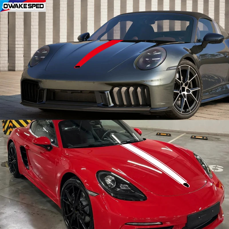 For Porsche 911 Cayman Boxster 718-Carrera-S Hood Bonnet Stripes