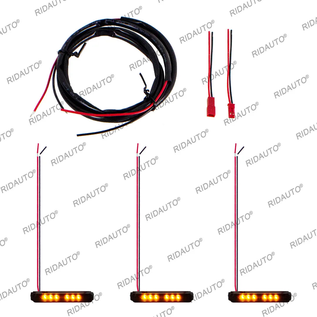 For Ranger Raptor Grille Amber White Pickup Truck 3PCS Kits Fit