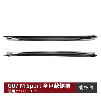 For BMW X7 G07 M Sport 2019 Full Wrap Side Skirt Spoiler Body