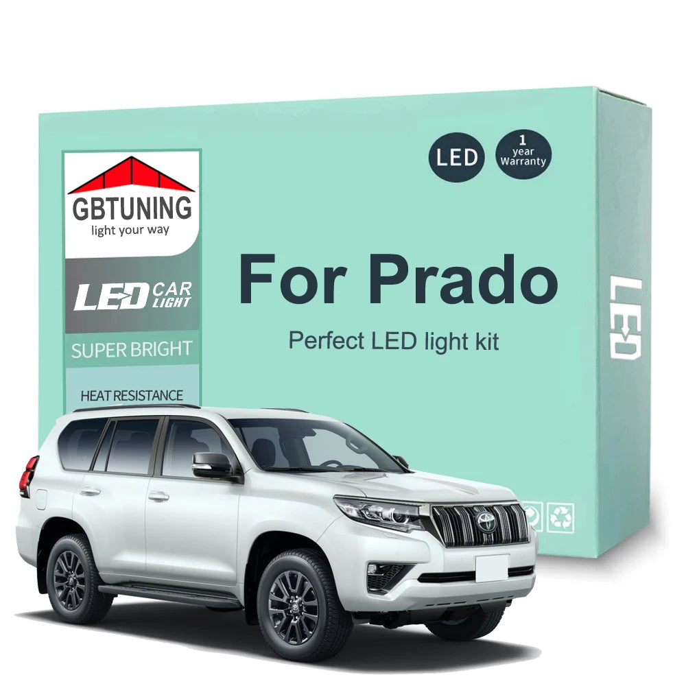 For Toyota Prado 90 120 150 Interior Bulb Kit 1996-2019 2020