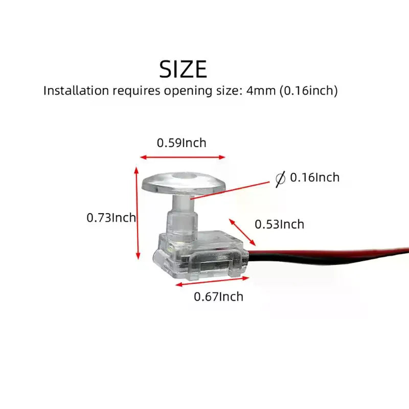 Mushroom Head Door Handle Interior Ambient 12V 24V Waterproof