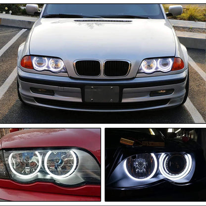 For E46 3 Series Cotton RGB Angel Eyes Halo Ring Multicolor Drl