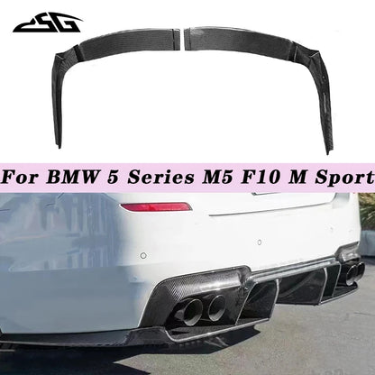 For BMW 5 Series M5 F10 Carbon Fiber Rear Bumper Side Fins