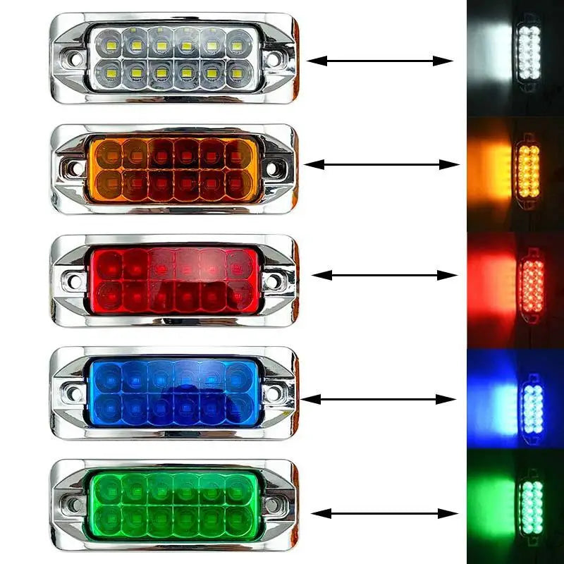 1PCS 12-24v Amber Side Marker Turn Signal Clearance Truck