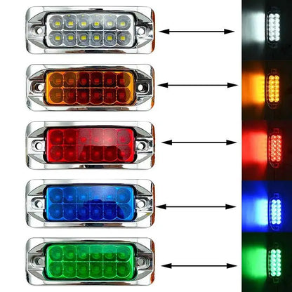 1PCS 12-24v Amber Side Marker Turn Signal Clearance Truck