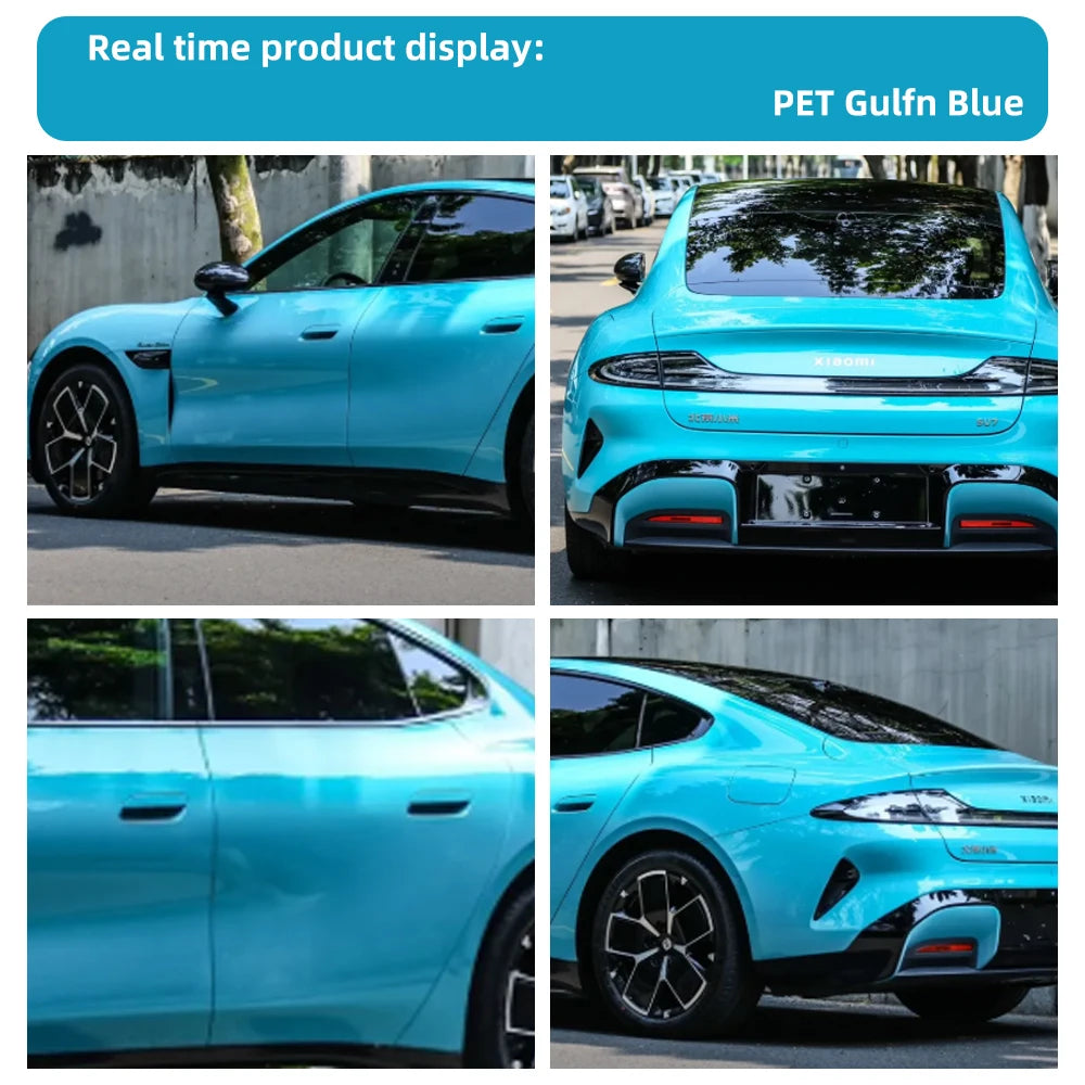 Super Bright Crystal Bay Blue Full Wrap Vinyl Pvc