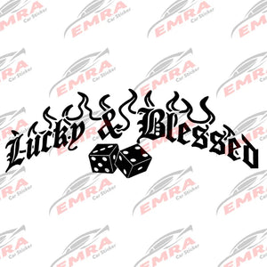 For Windshield Rear Window Lucky Blessed Sticker Banner Jdm