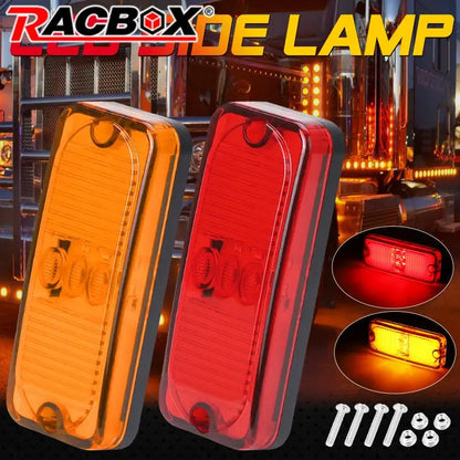 Inch Side Marker Clearance Amber Red Signal Indicator Tail