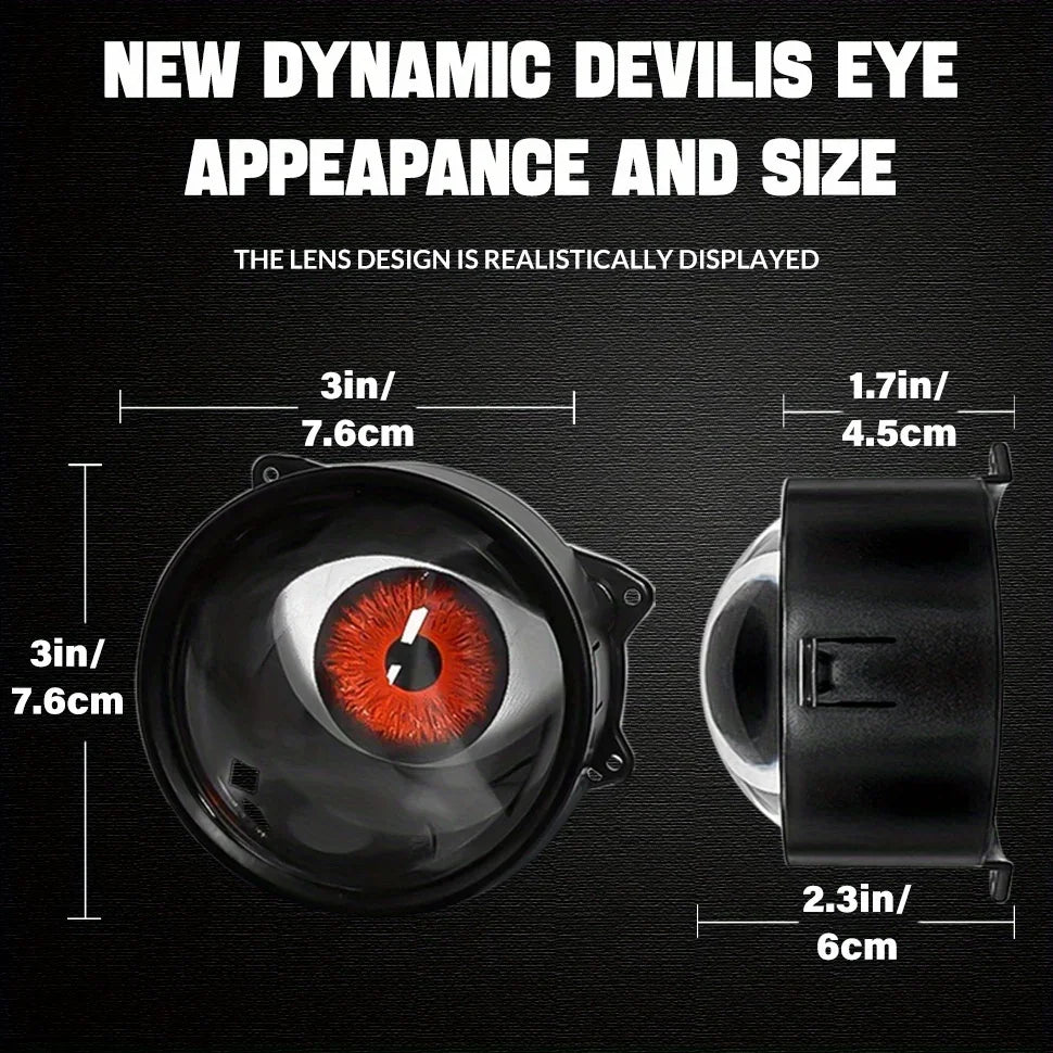 For Any 1PCS 2PCS Dynamic Big Eye Eyeball Fog Modes Color