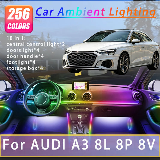 For Audi A3 8L 8P 8V Years Interior Ambient Strips Breathing